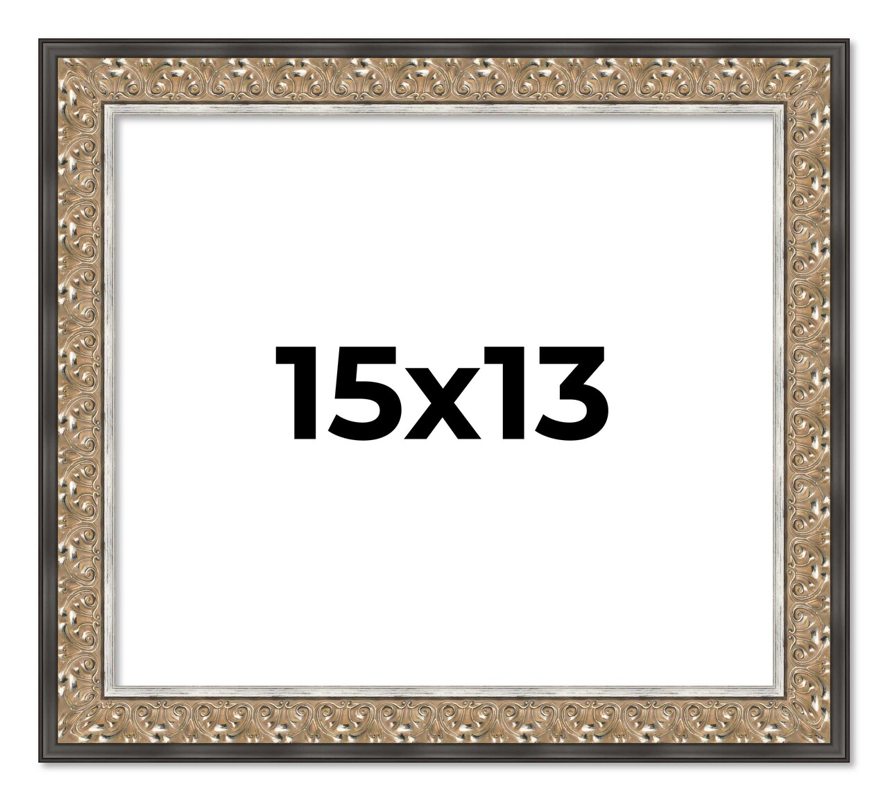 Ornate Silver Picture Frame - UV Acrylic, Backing Board, Hanging Hardware Included